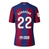 Maillot de Supporter FC Barcelone Gundogan 22 Domicile 2023-24 Pour Homme